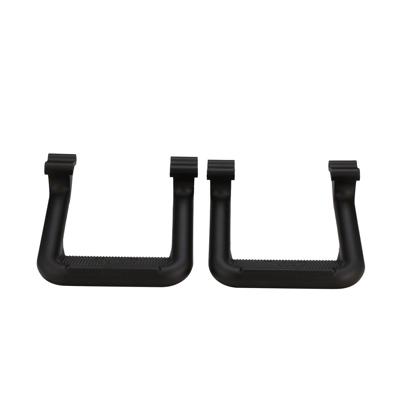 Jeep Wrangler Hoop II Side Steps; Black; Pair (07-18 Jeep Wrangler