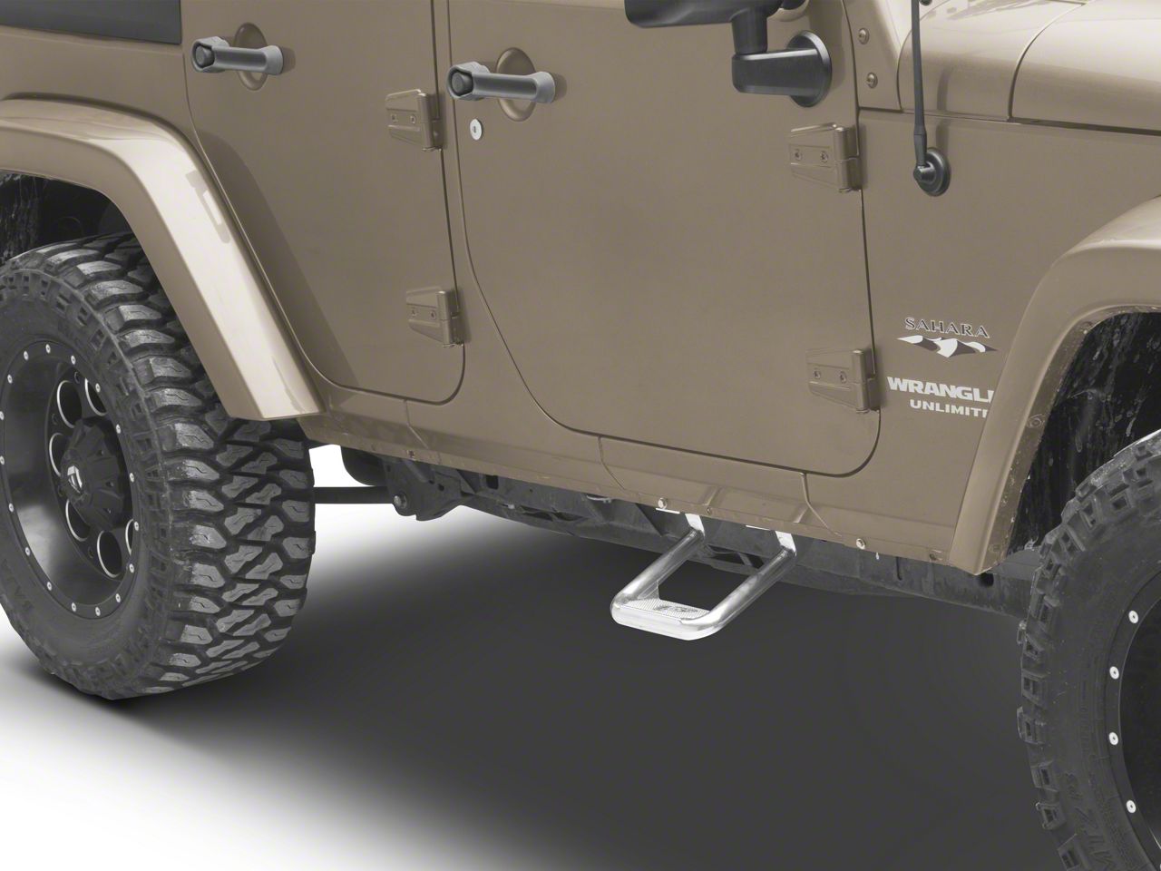 Jeep Wrangler Hoop II Side Steps; Polished; Pair (07-18 Jeep