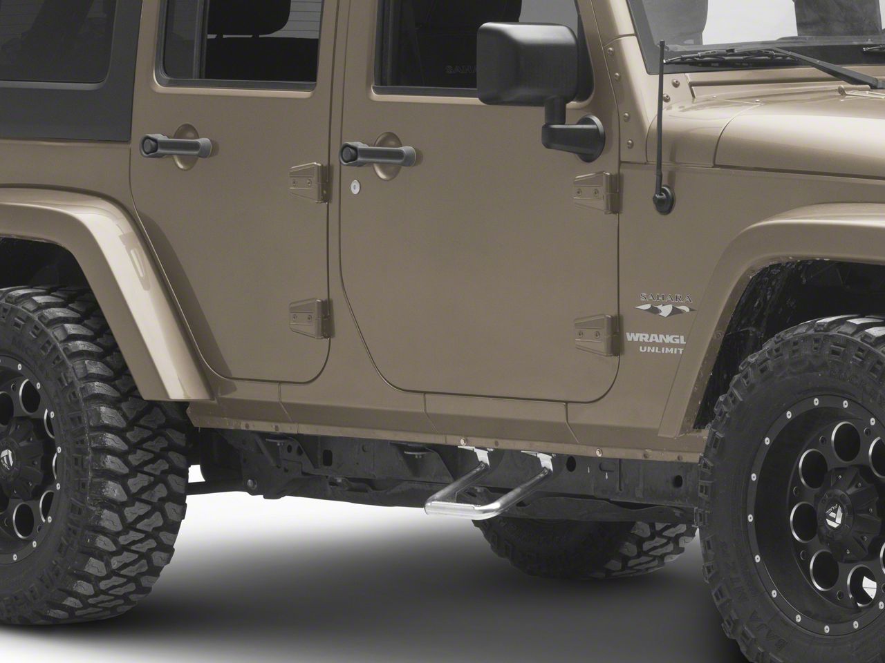 Jeep Wrangler Hoop II Side Steps; Polished; Pair (07-18 Jeep