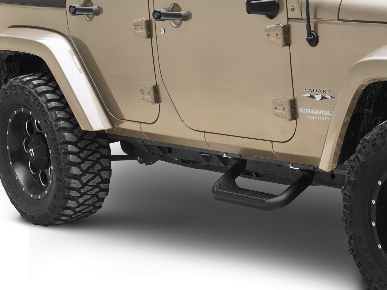 Jeep Wrangler Super Hoop Side Steps; Black; Pair (07-18 Jeep