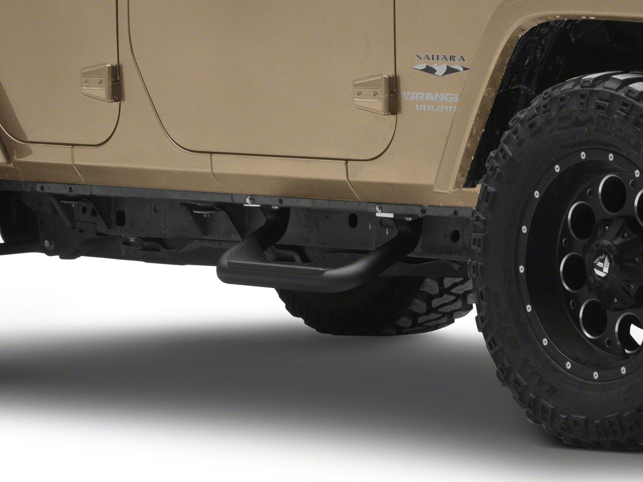 Jeep CARR HOOPII サイドステップ Jeep Wrangler Hoop II Steps; Black; Pair (97-06 Jeep Wrangler TJ