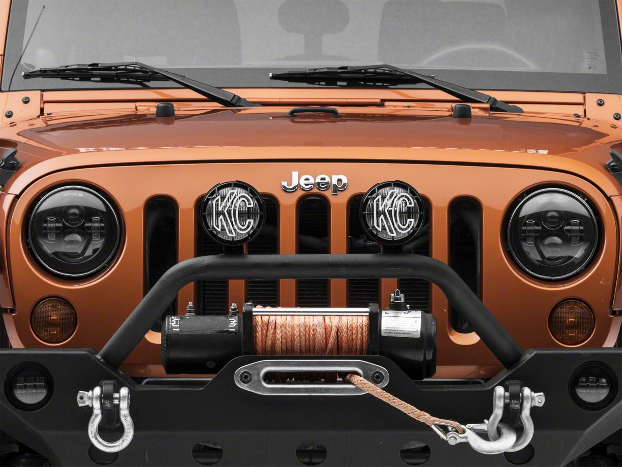 KC HiLiTES Jeep Wrangler 5-Inch Apollo Pro Halogen Lights