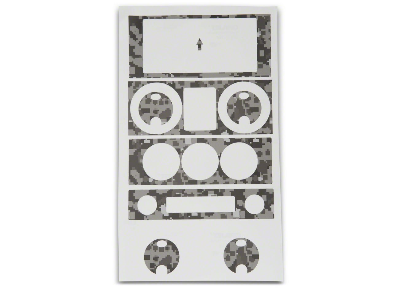 SEC10 Jeep Wrangler Dash Overlay Kit; Digital Gray Camo J103863 