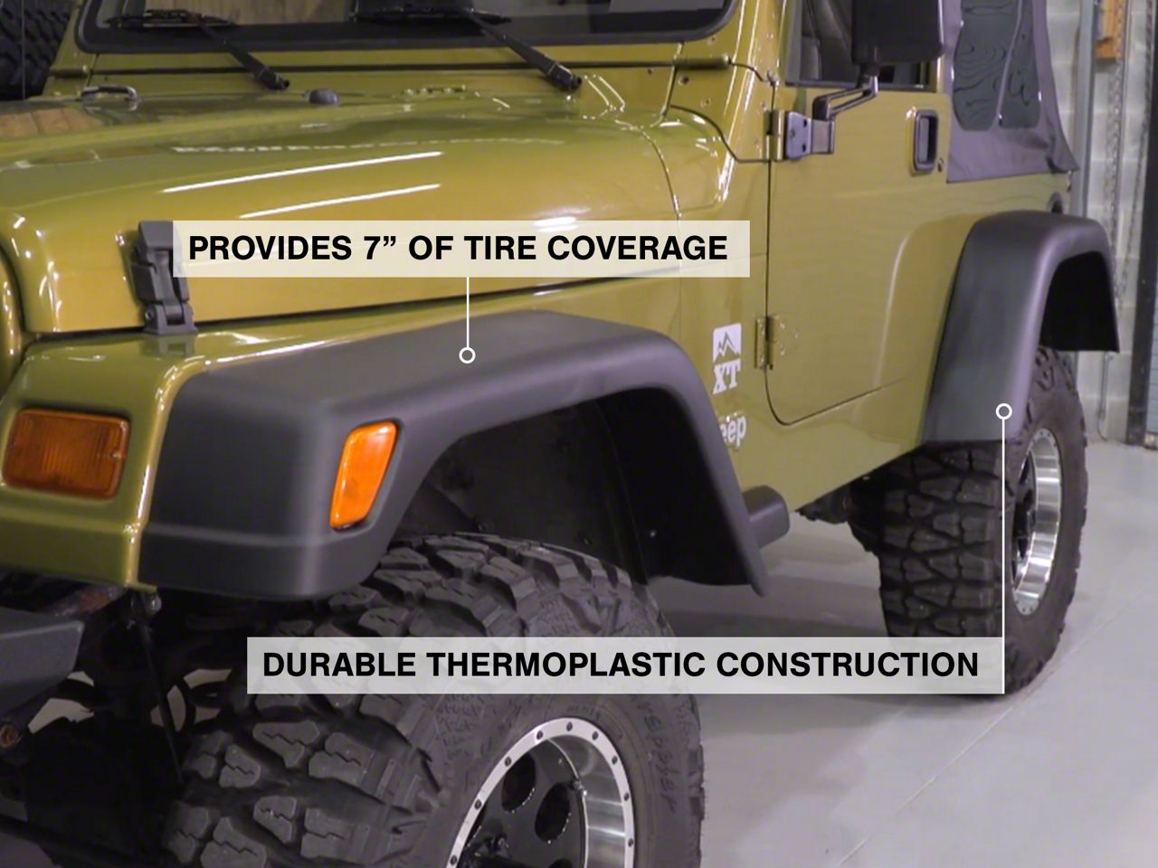 RedRock Jeep Wrangler 7-Inch Fender Flares J103869 (97-06 Jeep