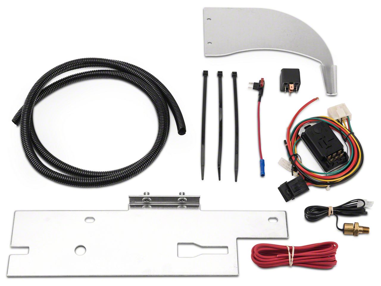 thumbnail image 2 of Aluminum Radiator Shroud With Dual 16" Fans & Thermostat Relay – For 1987-2006 Jeep Wrangler YJ & TJ 2 of 6