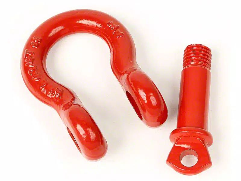 *REDHILL工房 Rugged Ridge Toyota 4-Runner 3/4-Inch D-Ring Shackles; Red