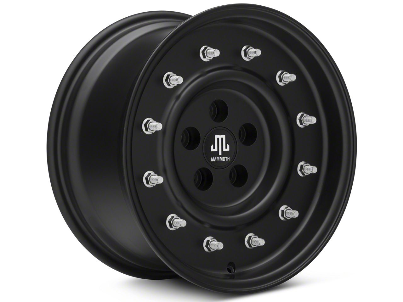 Mammoth Jeep Wrangler General Matte Black Wheel; 16x8; 0mm Mammoth Jeep Wrangler General Matte Black Wheel; 16x8; 0mm