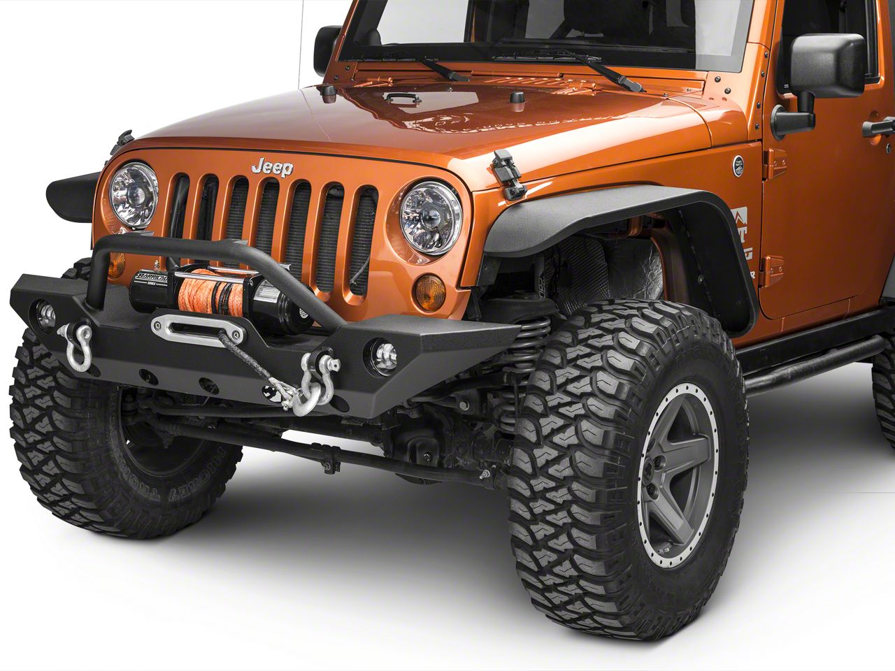 KC HiLiTES Jeep Wrangler Gravity LED Pro 7-Inch Headlights; Black