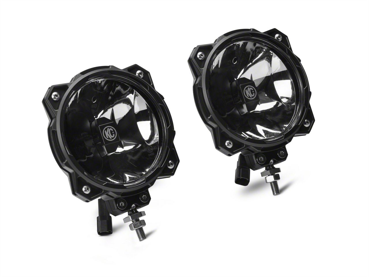 KC HiLiTES Jeep Wrangler 6-Inch Gravity Pro6 LED Lights; Driving