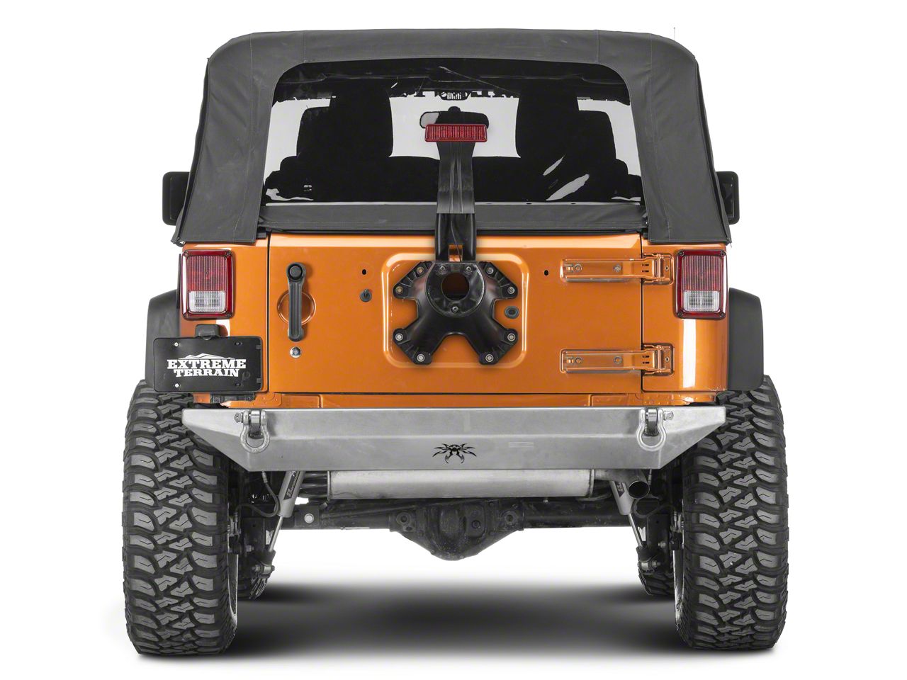 Poison Spyder Jeep Wrangler BFH II Rear Bumper; Bare Steel 17-17