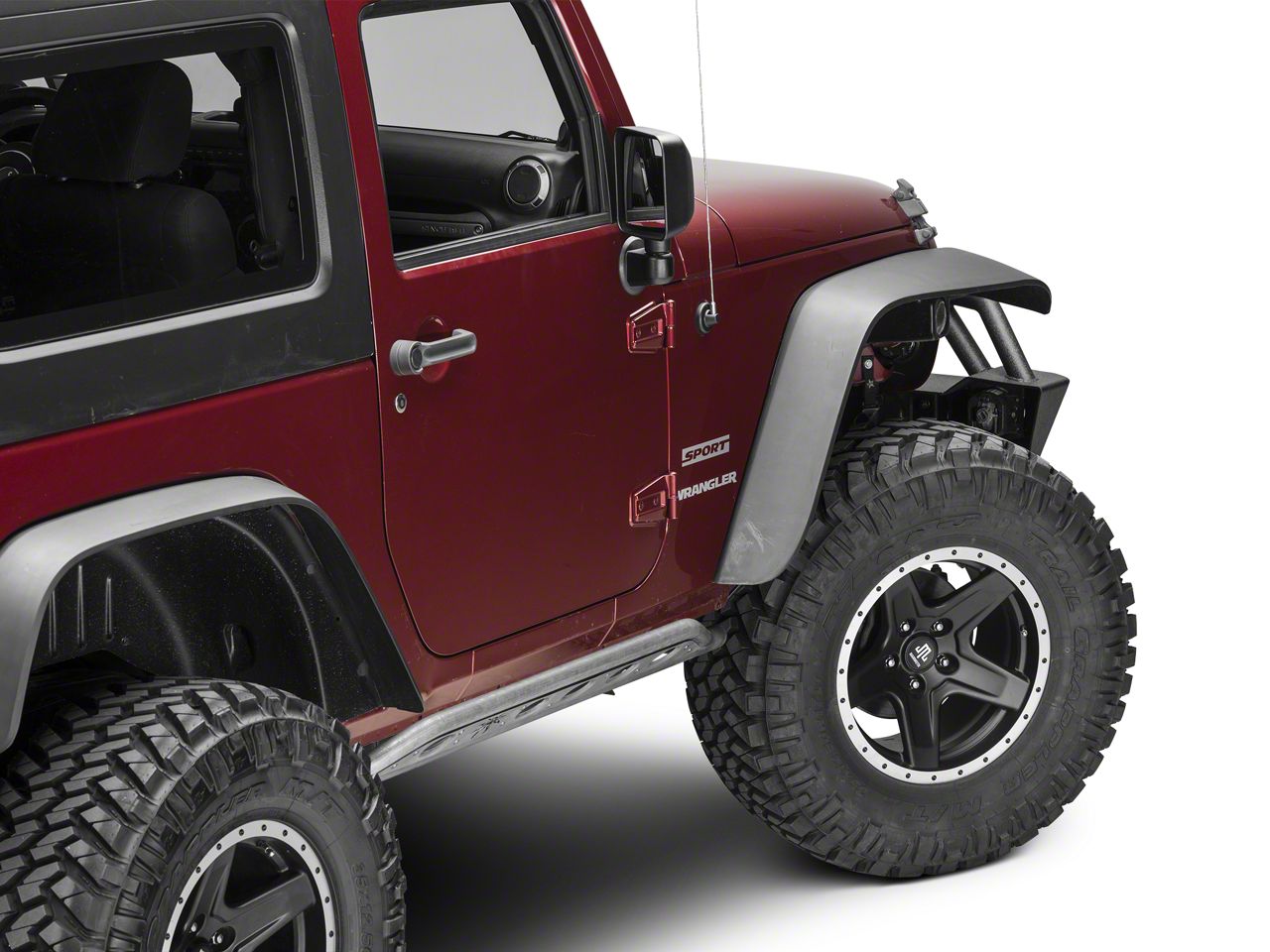 Poison Spyder Jeep Wrangler Frame Mounted Rocker Knockers - Bare