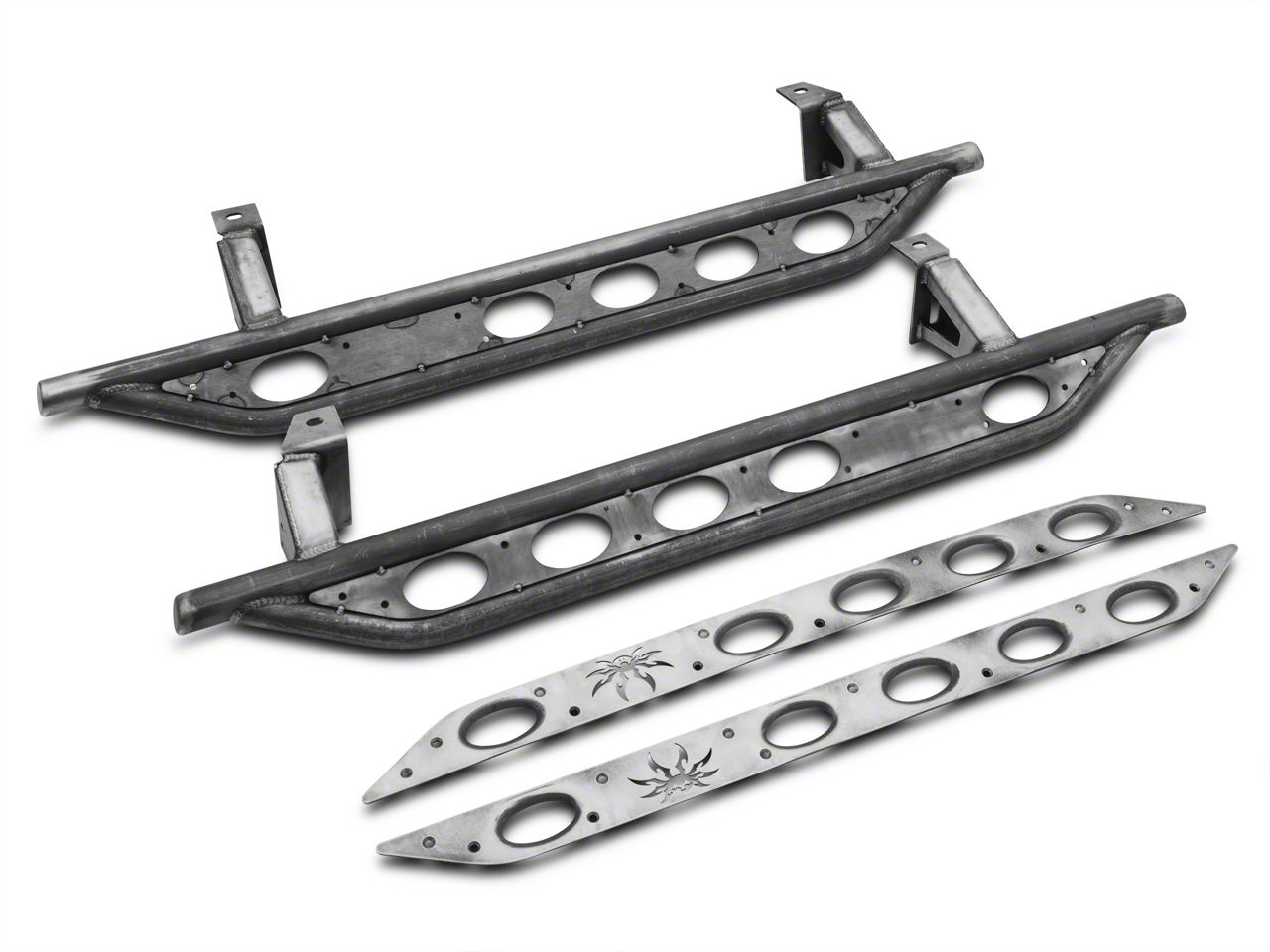 ロージーモンスター 2way DORAPOKE suke parker Poison Spyder Jeep Wrangler Frame Mounted Rocker Knockers - Bare