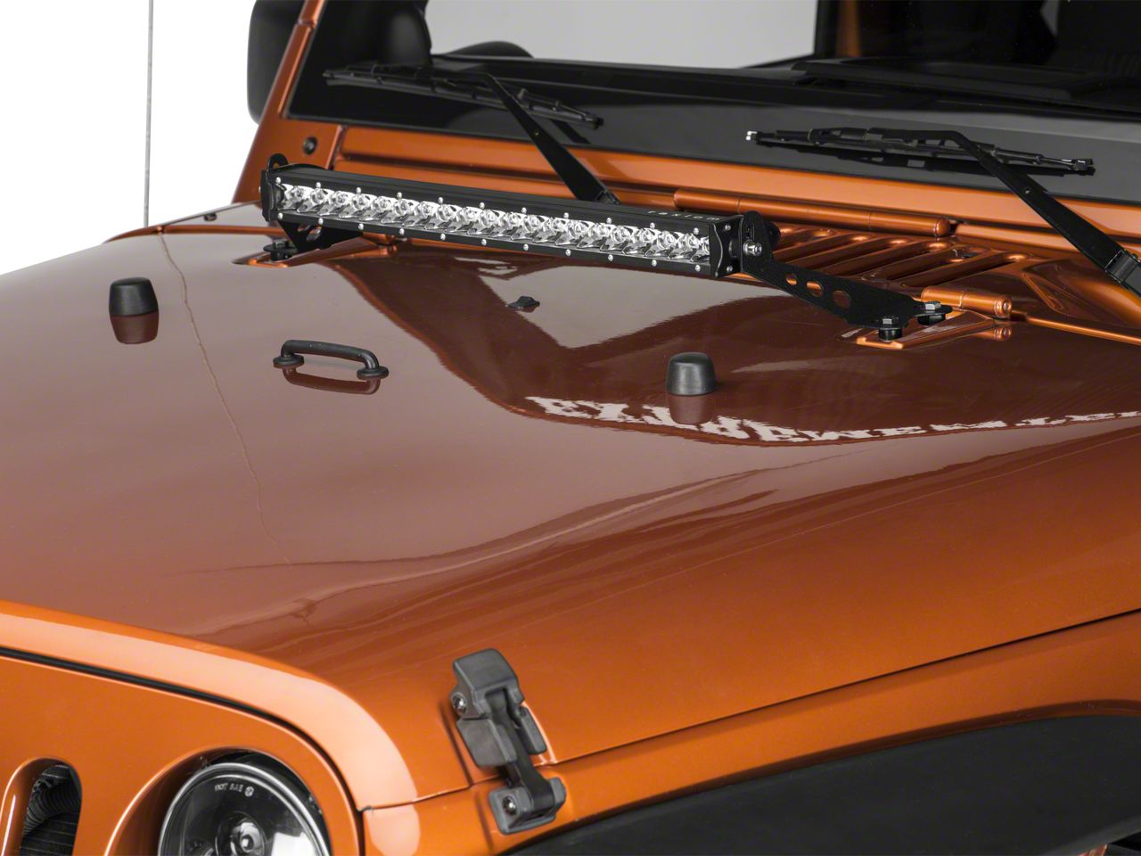 20 Straight Light Bar Brackets on the Hood Hinges Jeep Wrangler JK +, 30,00