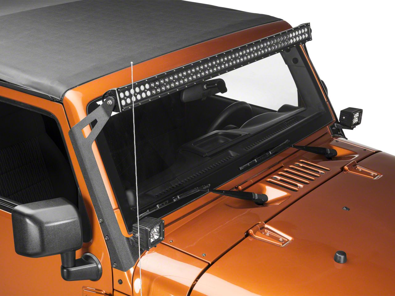 Hammerhead Jeep Wrangler 50 In. LED Light Bar A-Pillar Mounting Brackets W/ Hammerhead Logo 600-56-0459 (07-18 Jeep Wrangler JK - Foto 5