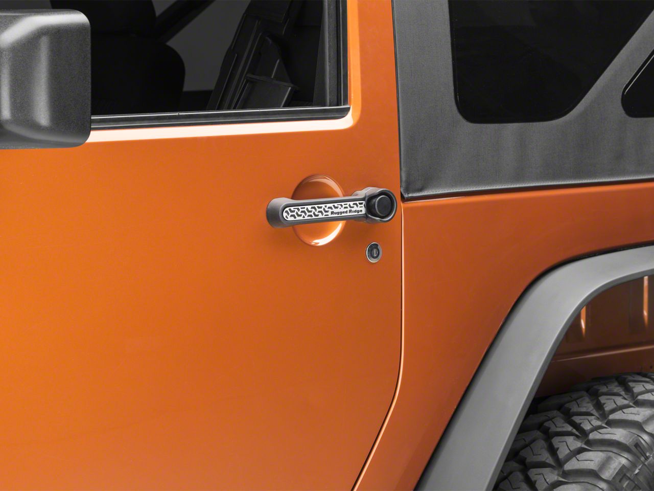 Inserts Poignée Porte Rouge Pour Jeep Wrangler JK 4 Portes 2007-2018 - Cache-boutons, Vis Incluses, Décoration Extérieure