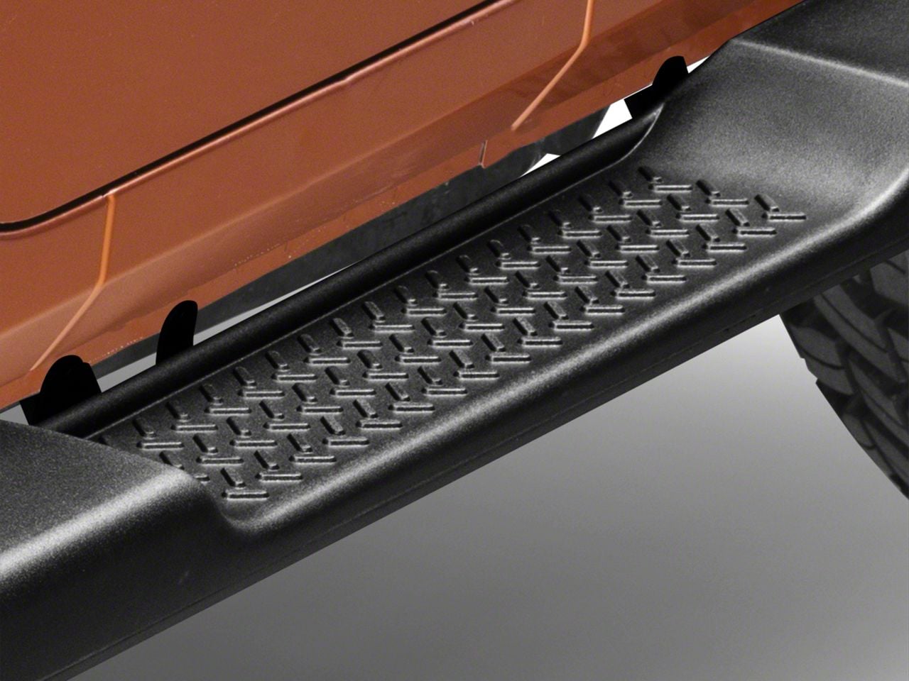 Mopar Jeep Wrangler Factory Style Molded Side Step Bars; Black