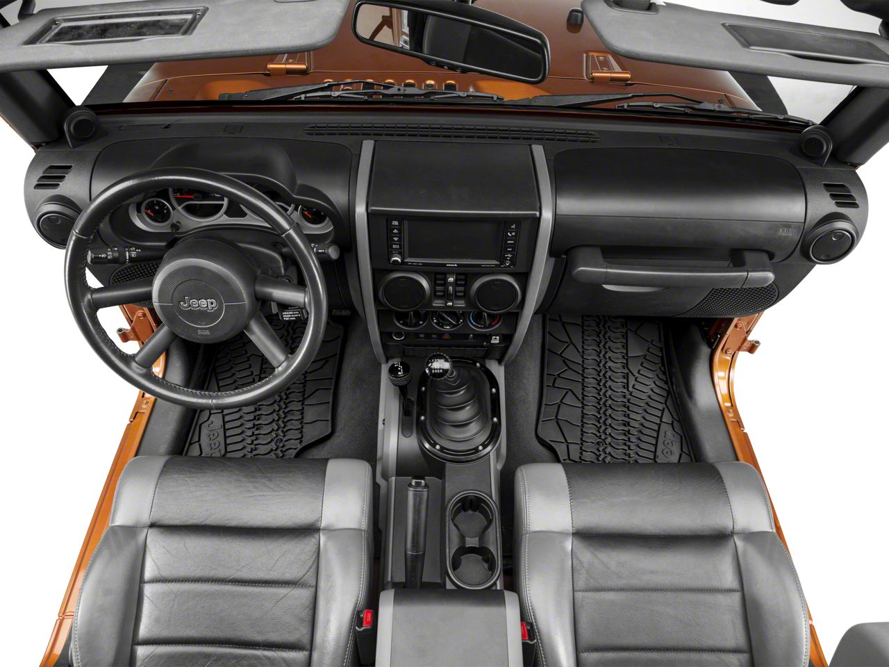 Mopar Jeep Wrangler Slush All-Weather Front Floor Mats with Jeep