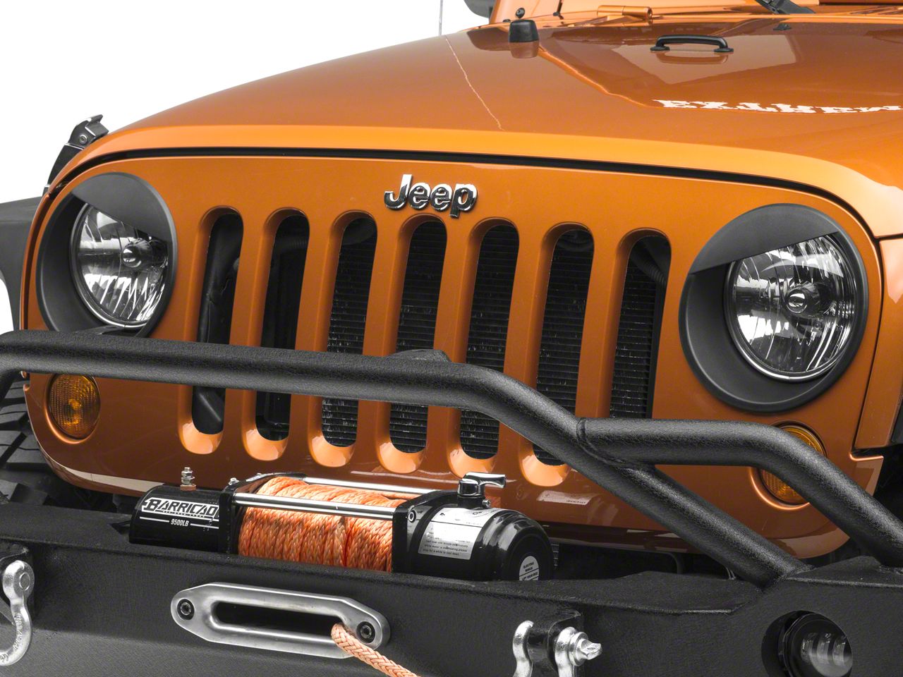 RedRock Jeep Wrangler Angry Eyes Headlight Conversion; Black
