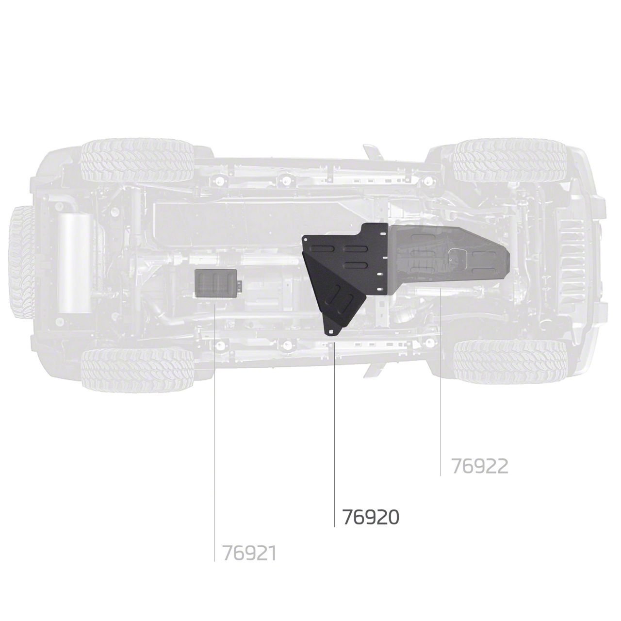 Smittybilt Jeep Wrangler XRC Transfer Case Skid Plate 76920 (07-18