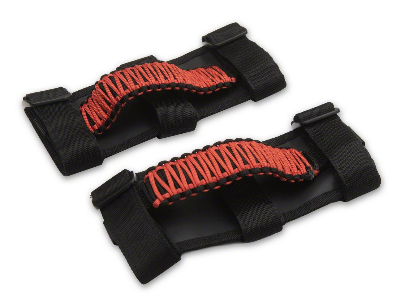 Paracord Grab Handles For Jeep Wrangler 2 door 1990-2006 RED