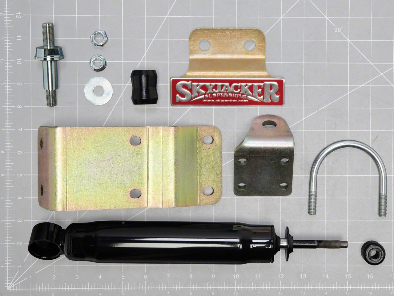 SkyJacker Jeep Wrangler Black MAX Dual Steering Stabilizer Kit