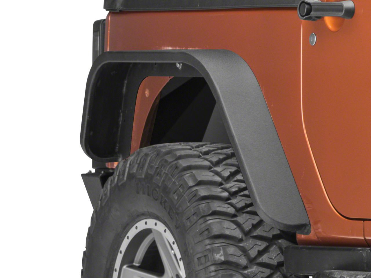 DV8 Offroad Jeep Wrangler Aluminum Inner Fender Flares; Black