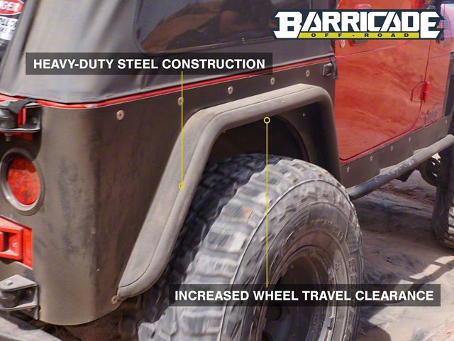 Barricade Jeep Wrangler Fender Flares J108627 (97-06 Jeep Barricade Jeep Wrangler Fender Flares J108627 (97-06 Jeep
