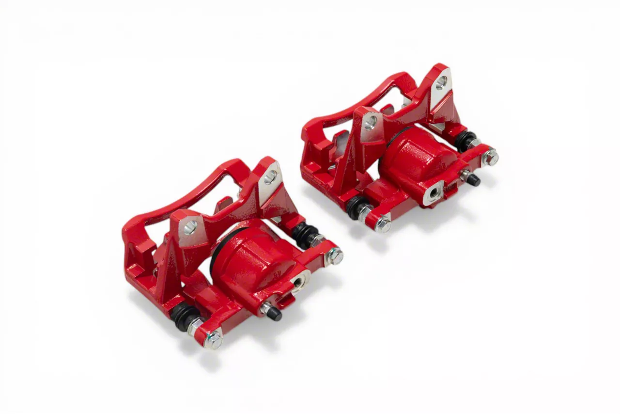 PowerStop Jeep Wrangler Performance Front Brake Calipers; Red