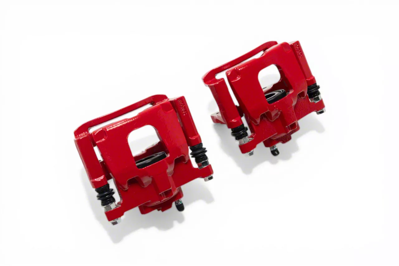 PowerStop Jeep Wrangler Performance Front Brake Calipers; Red