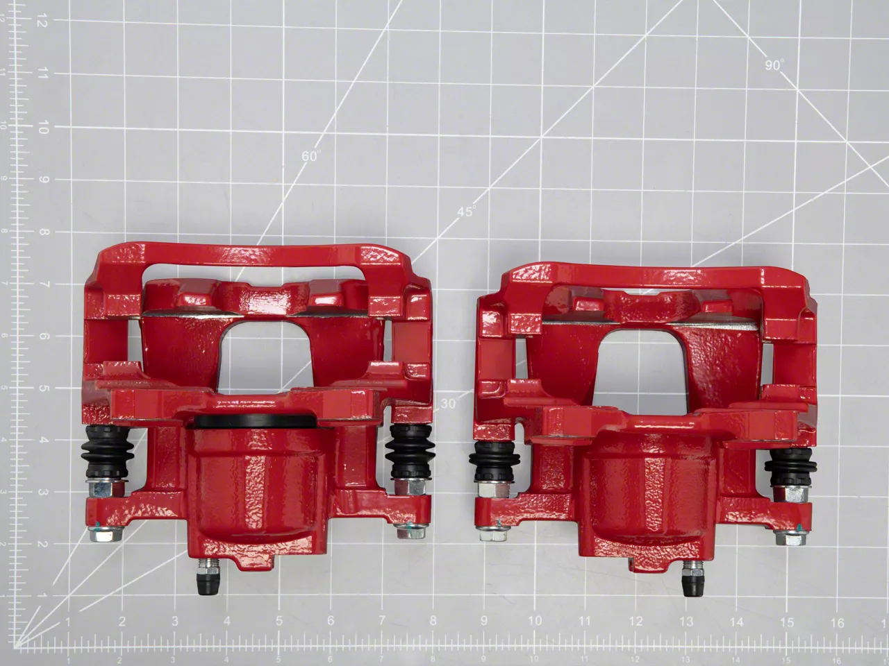 PowerStop Jeep Wrangler Performance Rear Brake Calipers; Red S5046