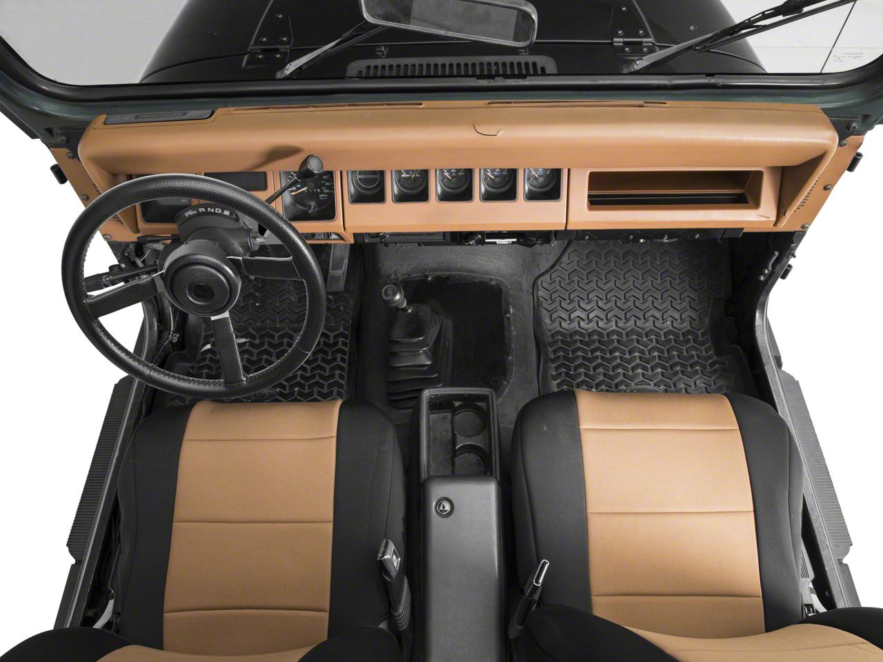 Black On Black 14" Steering Wheel For Jeep Wrangler YJ CJ Cherokee 1976-1995