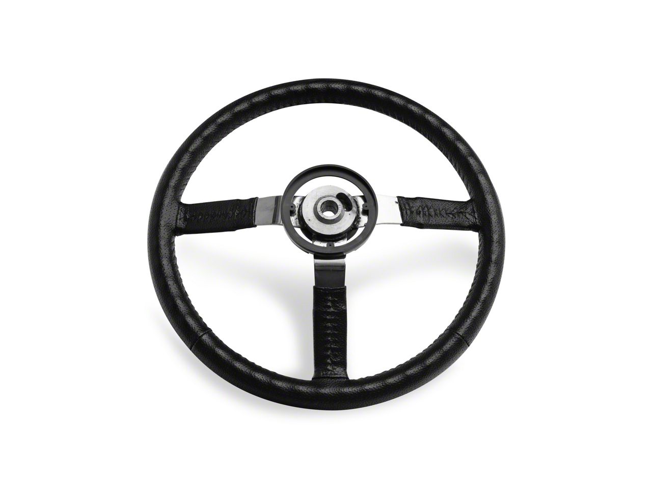 FS Black On Black Billet Steering Wheel 14" - Fits Jeep Wrangler YJ CJ Cherokee 76-95
