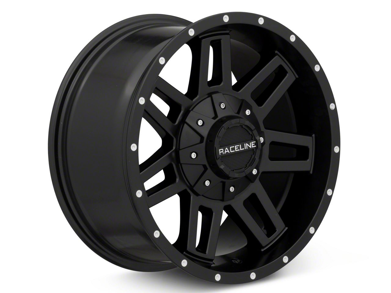 Raceline Jeep Wrangler Injector Black Wheel; 20x9; 0mm Offset