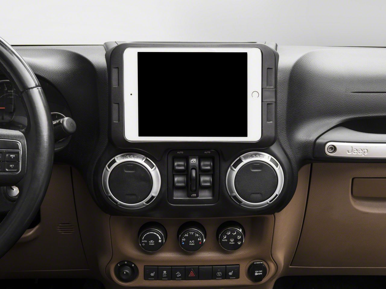 Jeep Wrangler iPad Mini 1, 2 and 3 Dash Kit (11-18 Jeep Wrangler JK)