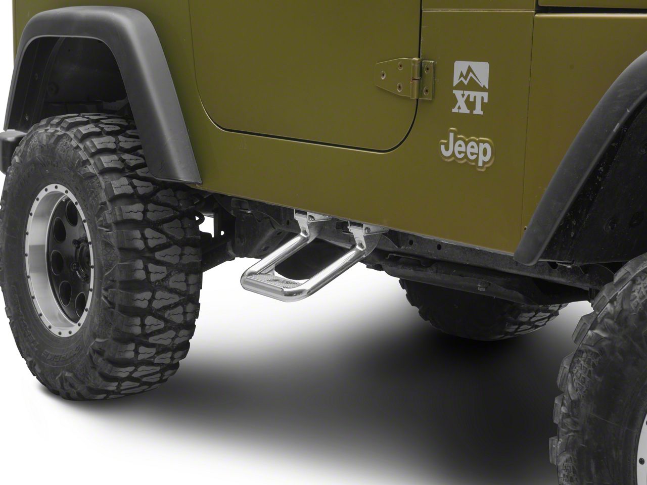 Jeep Wrangler Hoop II Side Steps; Polished; Pair (97-06 Jeep