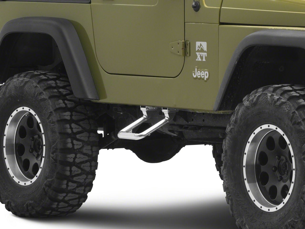 Jeep Wrangler Hoop II Side Steps; Polished; Pair (97-06 Jeep