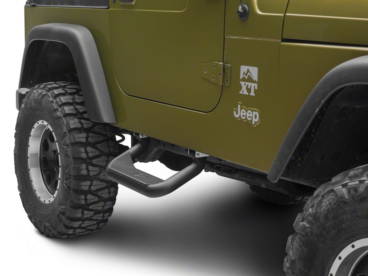 Jeep Wrangler Super Hoop Side Steps; Black; Pair (97-06 Jeep