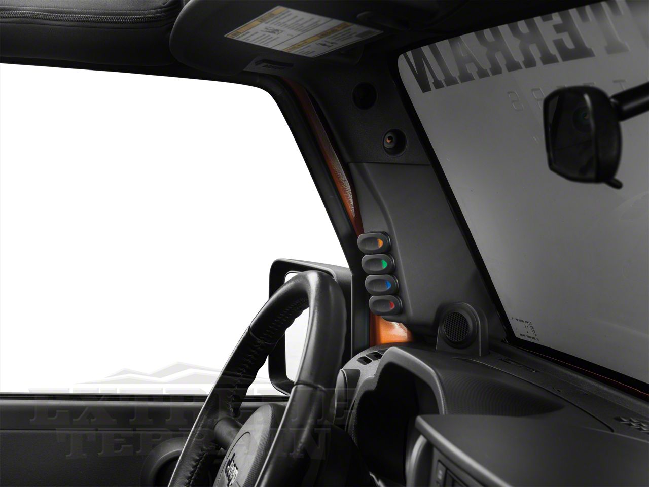 Left Side A Pillar Switch Pod Panel 4 Pod Rocker Switches For Jeep Wrangler JK E - Foto 3