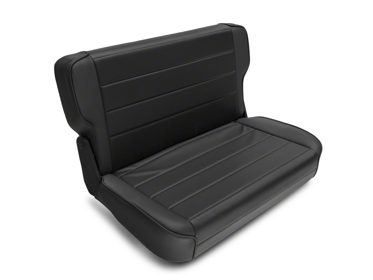 Smittybilt Rear Fold and Tumble Seat; Black Denim (87-95 Jeep Wrangler YJ) Smittybilt Rear Fold and Tumble Seat; Black Denim (87-95 Jeep Wrangler YJ)