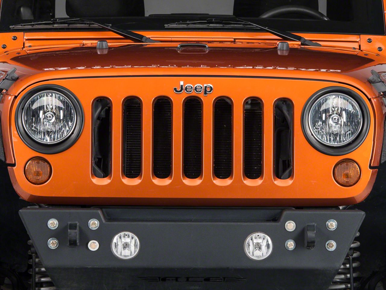 Aazon.co: U-Box Wrangler Headlight Bezel Cover Insert Atte Black