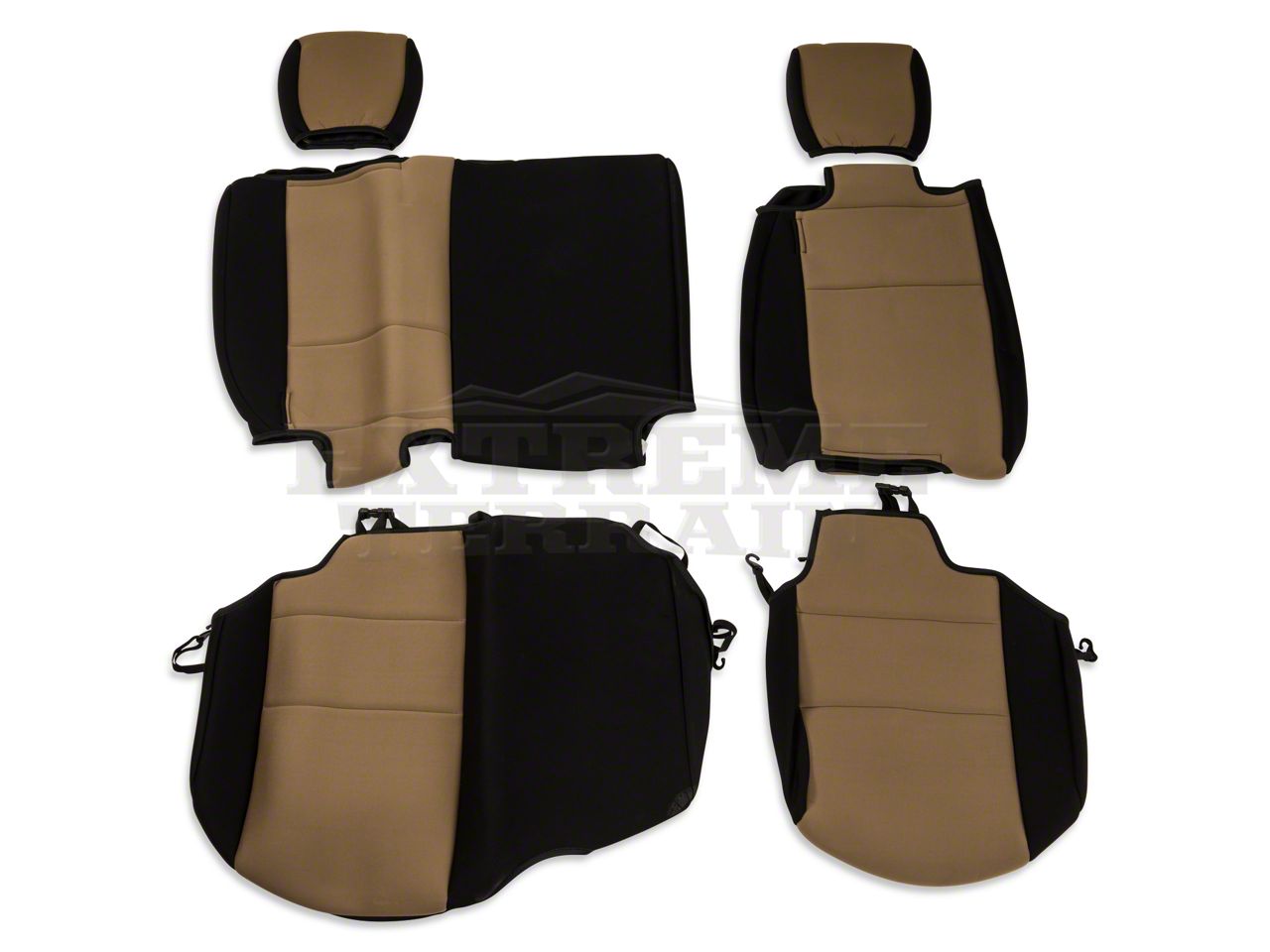 Rugged Ridge Jeep Wrangler Neoprene Rear Seat Cover; Black