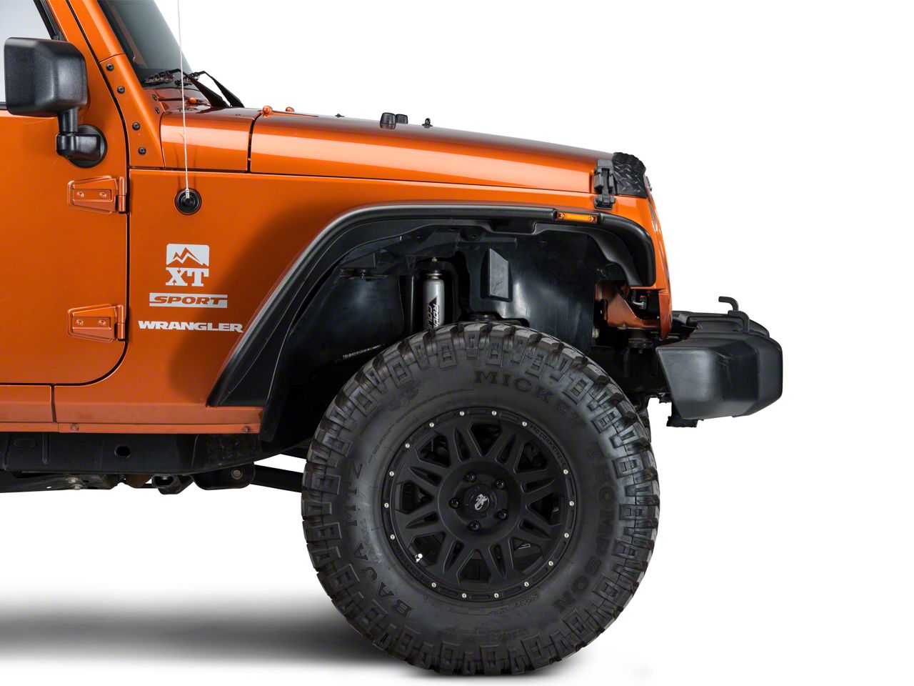 Rugged Ridge Jeep Wrangler Body Armor Hood Stone Guard - Black