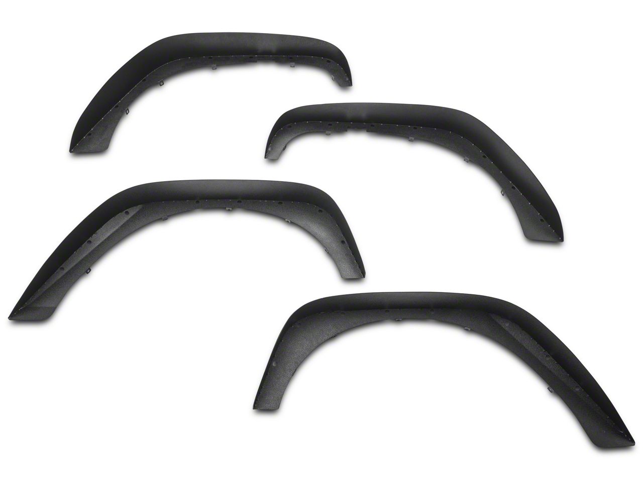 SUORTO Steel Fender Flares For 2007-2018 Jeep Wrangler JK - 4pc Textured Black Kit