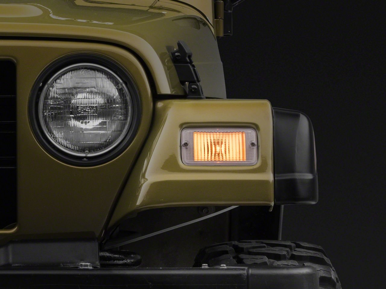 2-in-1 Front Corner Turn Signal & Parking Lights For 1997-2006 Jeep Wrangler TJ - Smoked Lens