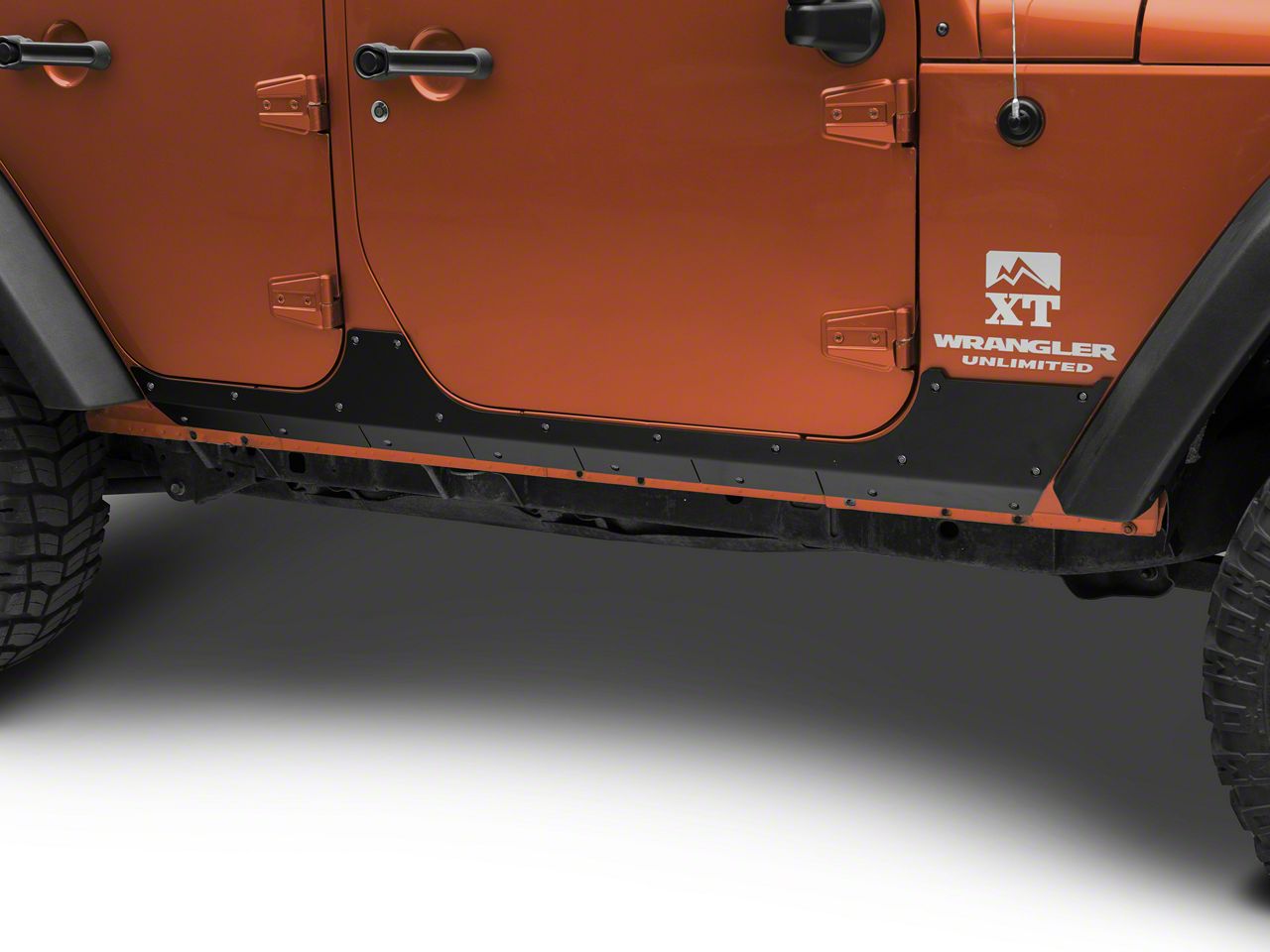 RedRock Jeep Wrangler Rocker Guards J116336 (07-18 Jeep Wrangler