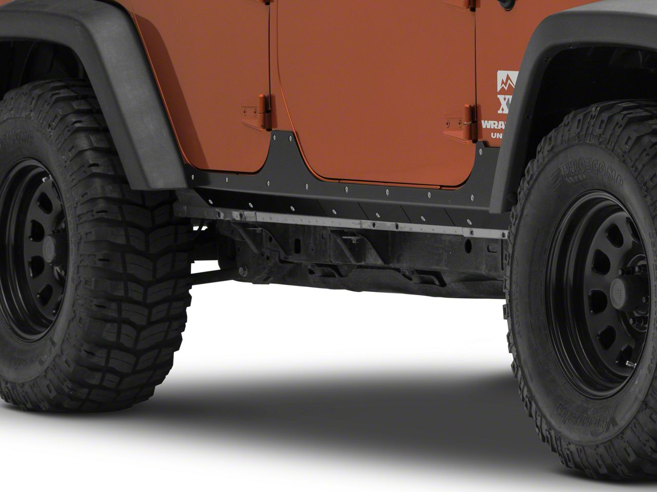RedRock Jeep Wrangler Rocker Guards J116336 (07-18 Jeep Wrangler