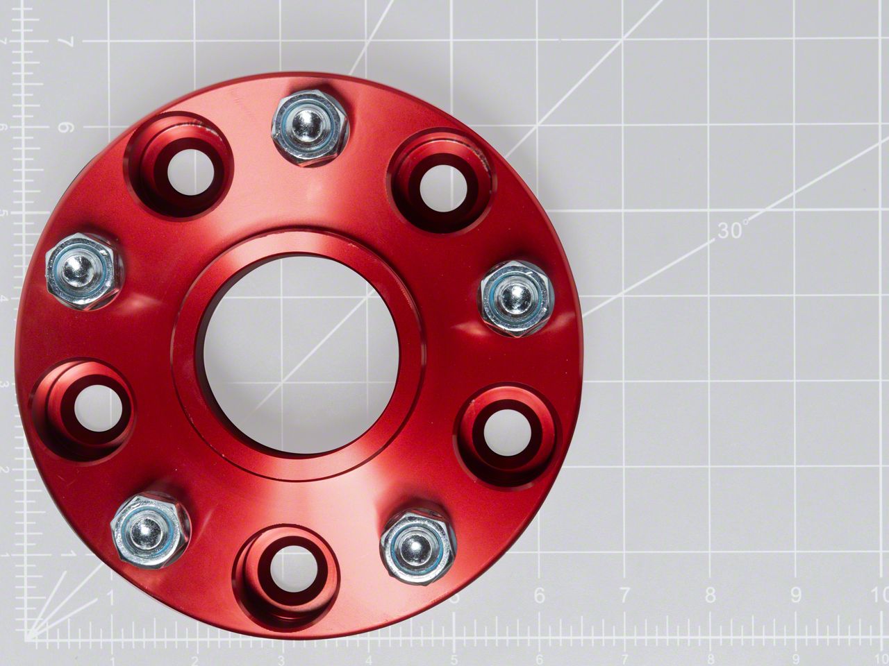 4 Pc Black Jeep 1.25 Thick (71.5 HubCentric) Wheel Spacers+ Red
