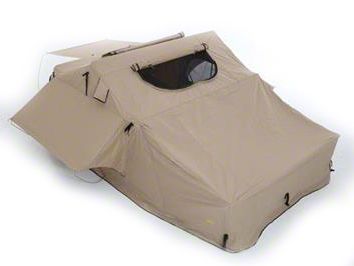 Smittybilt Overland Rooftop Tent - Coyote Tan With Bedding & 12V Socket
