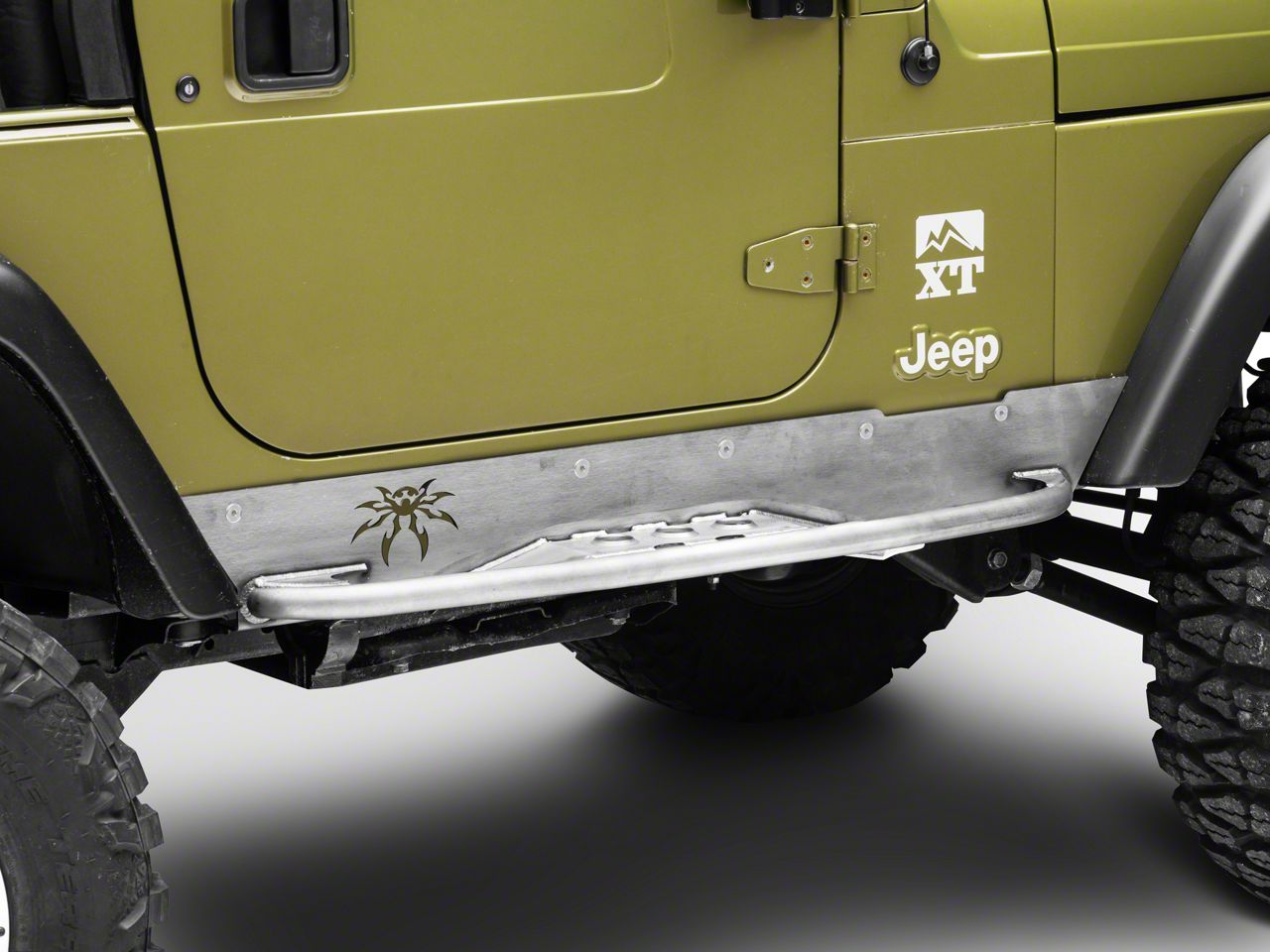 Poison Spyder Jeep Wrangler Ricochet Rockets - Bare Steel 14-50