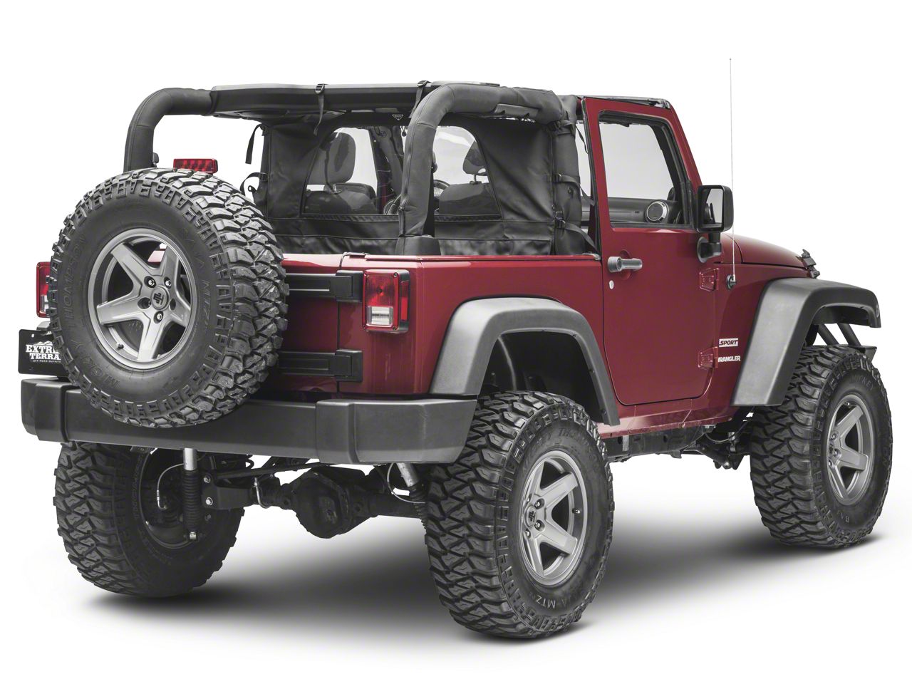 MasterTop Jeep Wrangler Zip Down Wind Stopper; Black Diamond